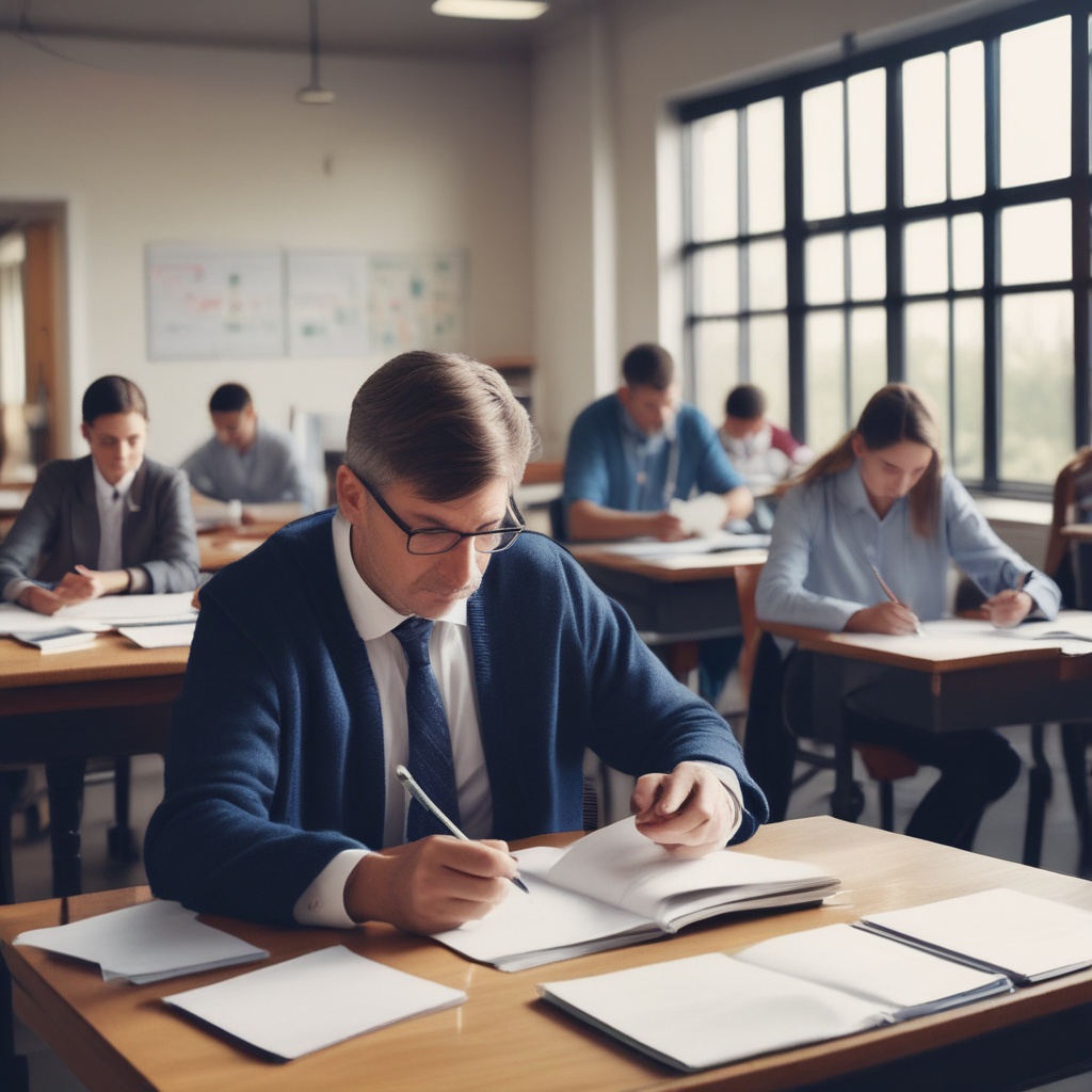 School administration working