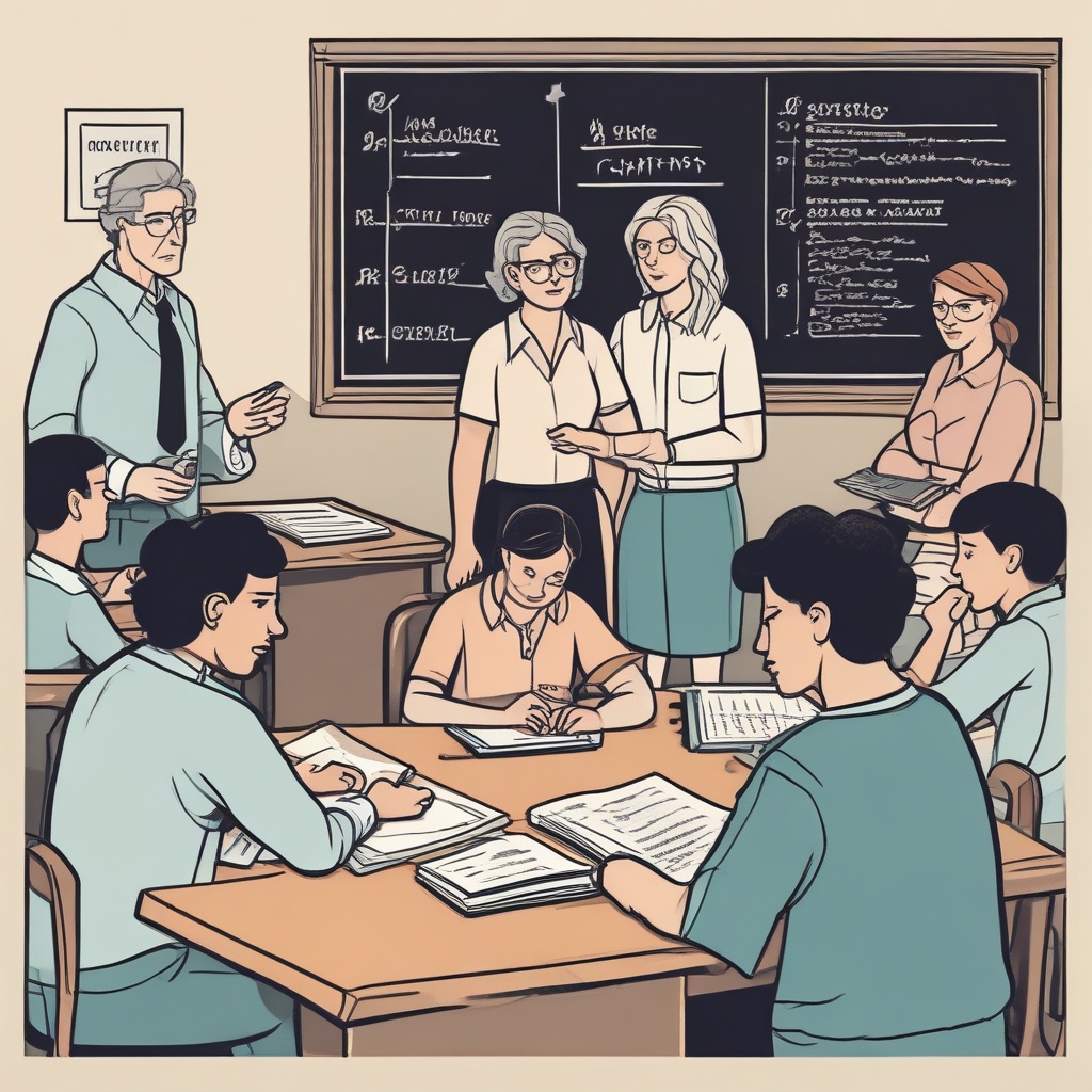 Teachers managing class